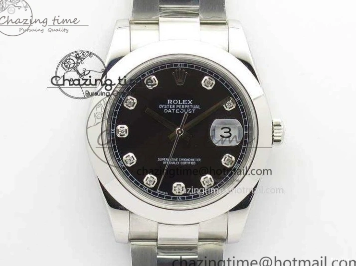 MiroTime 0323 DailyWear DateJust 41mm 126300 SS Noob 1:1 Best Edition Black Dial Diam Markers On SS Bracelet A 3587